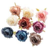 5Pcs Flores Artificiales De 7cm Rosas De Seda Para Decoración De Hogar Accesorios De Boda Caja De Dulces Navidad DIY - details 5