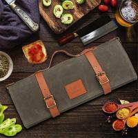 Bolsa Multifuncional WESSLECO Para Chef Cuchillo Roll Portátil Duradera Almacenamiento De Cocina Con Bolsillos - details 0