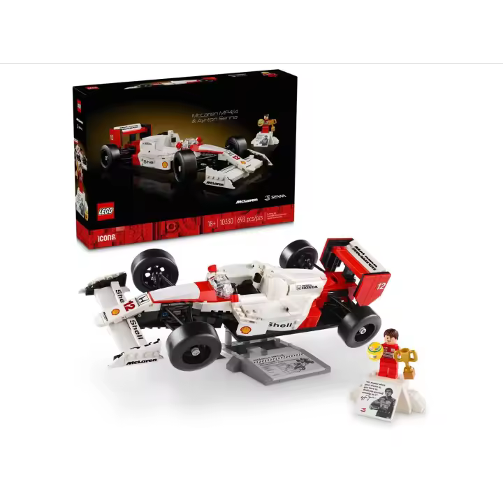 LEGO ICONS 10330: McLaren MP4/4 y Ayrton Senna - 1