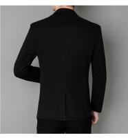 Chaqueta De Lana Elegante Para Hombre Estilo Coreano Británico Versión Sencilla De Color Sólido Para Bodas Y Trabajo Chaqueta De Negocios Con Mangas Largas - details 3