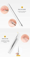 Kit De Extracción De Puntos Negros Y Acné Herramientas De Limpieza De Poros Kit De Eliminación De Comedones Y Puntos Negros De La Piel Facial Acero Inoxidable - details 5