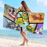 Toalla De Playa Curtoon T-Tom Y J-Jerry Microfibra Absorbente Rápida Secado Suave Yoga Natación Resort Montañismo Tamaño 76x182 Cm - details 8