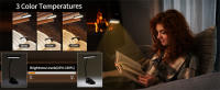 Lámpara De Lectura LED Recargable Por USB Con Pinza Para Libro 3 Temperaturas De Color Luz Nocturna Para Estudio Y Dormitorio - details 7