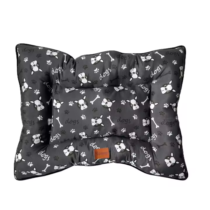 Cama para mascotas, Colchoneta para Perros y Gatos Antideslizante, con Relleno de Fibra Hueca, Reversible y Lavable, Portátil para Sofá y Transportín, Tamaños S/M/L - 1