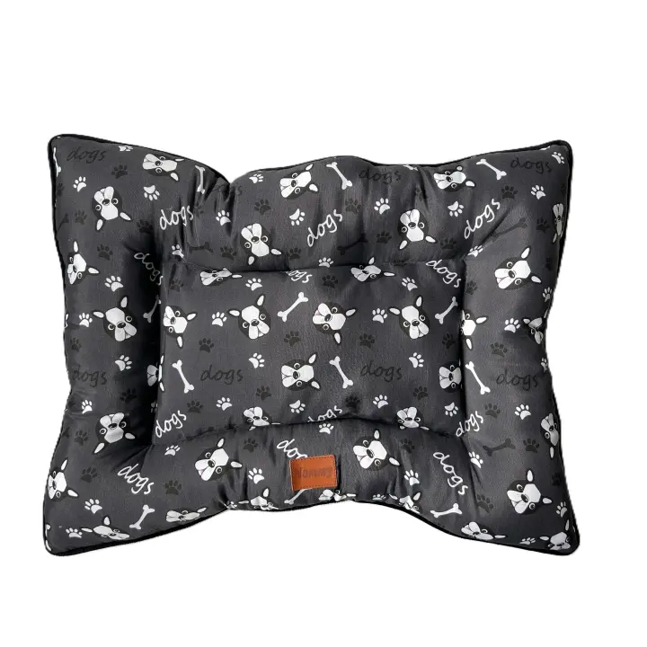 Cama para mascotas, Colchoneta para Perros y Gatos Antideslizante, con Relleno de Fibra Hueca, Reversible y Lavable, Portátil para Sofá y Transportín, Tamaños S/M/L - 1