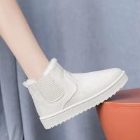 Botas De Nieve Para Mujer Invierno 2024 Lástima No Escurridiza Impermeable Plush Cálido Zapatos Planos Casuales Botas De Tobillo Slip on PU - details 1