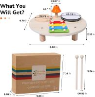 Set De Batería De Madera Para Bebés Juguete Musical Montessori Instrumentos De Percusión Para Niños De 3 a 6 Años - details 20