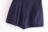 Traza Ropa Casual Mujer Conjunto De Verano Vintage 2 Piezas Chaleco Con Botones Y Shorts De Cintura Alta Pierna Larga Sin Mangas V-Neck - details 16
