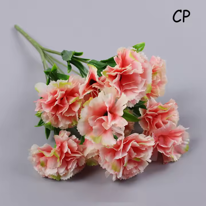 10 Cabezas De Carnaciones Artificiales En Colores Variados Decoración De Hogar Para Bodas Y Festivales Flores De Seda Bellas Y Realistas - 1