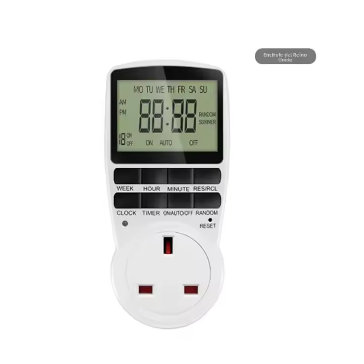  Temporizador Digital Electrónico Para Cocina Con Enchufe De Salida 230V 110V 12/24 Horas Ciclables Programables Con Enchufe EU FR US UK AU - 1