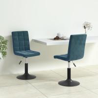 vidaXL Sillas de comedor giratorias 2 uds de terciopelo en color Verde claro/Amarillo mostaza/Gris claro y más | cómodas modernas ergonómicas para comedor cocina salón hogar - details 6