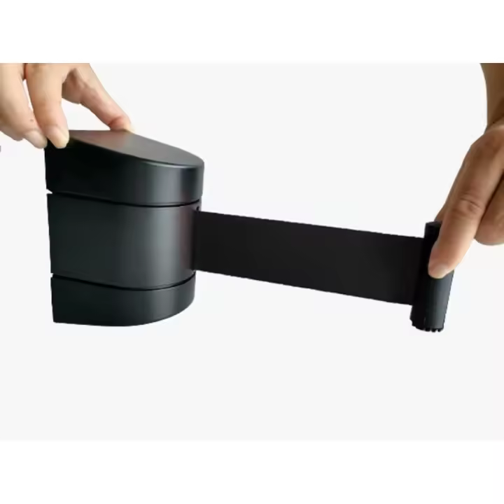 PINNERS Cinta Extensible Retractil de Pared 5m - Cinta No Pasar - Cinta Delimitadora - Soporte Retráctil - Barrera de Seguridad - 1