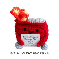 Muñeca De Crochet Con Diseño De Basura Decoración Para Escritorio Regalo De Navidad Accesorio Kawaii Para Amigos Y Familia - details 0