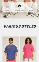 Camiseta Estilo Retro Americano Pesada De Color Sólido Para Hombres Y Mujeres Manga Corta Verano Moda De Calle Antiguo Talla Grande Ropa Lavada - details 7