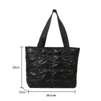 Bolso De Mujer De Moda Tote Gran Capacidad Bolsos De Mano Con Asa Superior Cuadrada Quilted Sólida Para Trabajo En La Oficina - details 1