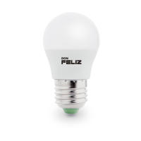 6uds Bombilla Led G45 redonda 3W/5W/6W/7W/8W/9W, luz blanca/fria y amarilla/luz calida 6500K y 3000K, casquillo grande E27, pack de 6 uds, Don Feliz - details 1