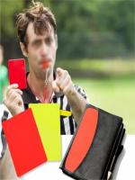 1PC Set De Tarjetas De Fútbol Rojas Y Amarillas Libro De Registro Herramienta Para Arbitro Con Funda Y Lápiz Para Partidos De Fútbol - details 0