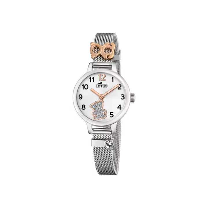 Reloj Niña Lotus Comunion Malla Acero Adorno Oso 18659/4 - 1
