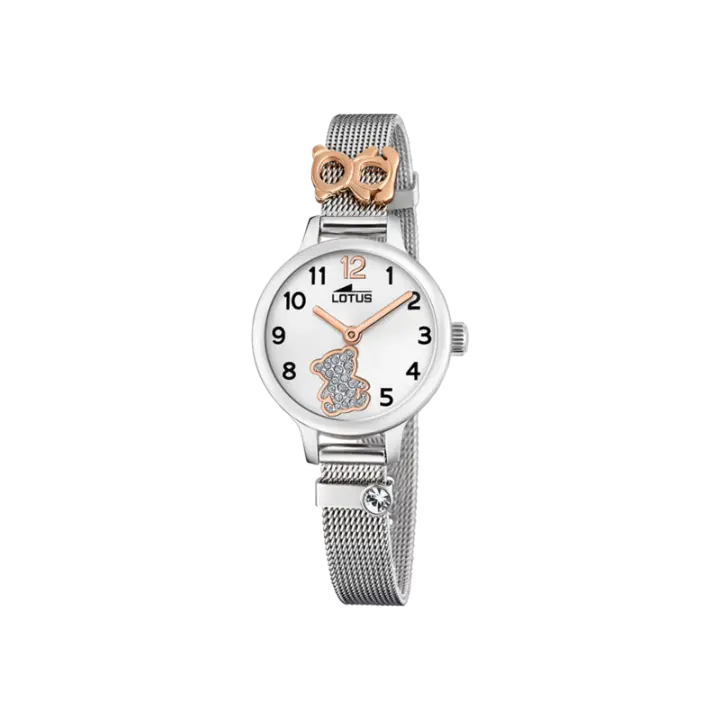 Reloj Niña Lotus Comunion Malla Acero Adorno Oso 18659/4 - 1
