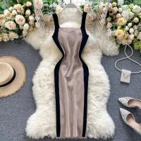 Vestido Mini De Verano Para Mujer Con Letras Y Estampado De Encaje Sin Mangas Cuello En V Bodycon Casual De Poliéster - details 0