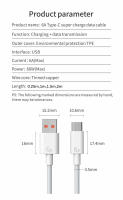 Cable USB Tipo-C 6A 66W Super Cargador Rápido Para Xiaomi 13 Redmi K50 K60 POCO Huawei Mate 50 P60 Honor 80 90 Realme GT Color Blanco - details 8