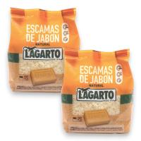 Detergente en Escama de Jabón Natural LAGARTO - Escamas para Lavadora Ropa Blanca y de Color - Presentación 400g - Pack de Unidades - LAGARTO. - details 1