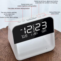 Lámpara De Noche Con Reloj Digital USB De ABS Para Decoración De Hogar Y Oficina Estilo Moderno Sin Batería Incluida - details 11