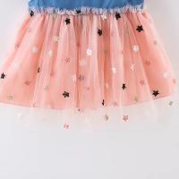 Vestido De Verano Para Niñas 0-3 Años Con Manga Volante Pequeño Y Lazo Estilo Cowgirl Polka Dot Colorido Vestido De Princesa Dulce - details 6