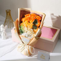 Bouquet De Flores Artificiales De Jazmín Para Decoración De Fiesta De Cumpleaños Boda Y Graduación Caja De Regalo Festiva - details 9