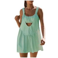 Vestido De Tenis Para Mujer Con Sujetador Integrado Y Short Vestido De Ejercicio De Moda Casual Con Cuello En V Y Manga Larga Vestido De Golf Mini De Verano - details 8