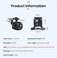 Junsun Cámara de visión trasera para automóvil, resolución 1080P, visión nocturna, impermeable, ángulo amplio de 120°, marcha atrás, accesorio de estacionamiento - details 8