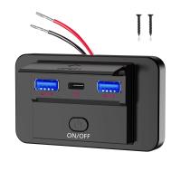 Adaptador De Carga USB 12V Para Coche Panel De Enchufe De Pared Accesorios De Cargador Rápido Para Auto Bus RV Camión Montaje En Pared - details 10