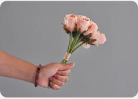 Bouquet De Rosas Rosa De 24CM Decoración Para El Hogar Propiedades Fotográficas Guía De Carretera Para Boda Flores Artificiales - details 20