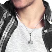 Collares con colgante de martillo de Thor para hombre colgante Mjolnir vikingo nórdico, amuletos, acero inoxidable - details 2