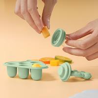 2pcs/1pc Mini Molde De Frutas Y Verduras Para Congelador Con Tapa Placa De Alimentos De Silicona Para Alimentador De Leche Materna Y Dientes - details 4