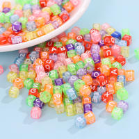 100Pcs Cuentas De Acrílico Para Hacer Joyería Infantil Kit De Cuentas Sueltas Para Pulseras 6x6mm Set De Cuentas Para DIY - details 6