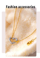 Encanto Pulsera de acero inoxidable con colgante de corazón de plata para mujer, pulseras de mano chapadas en oro de 18 quilates, brazalete de cadenas para muñeca para niñas lindas - details 7