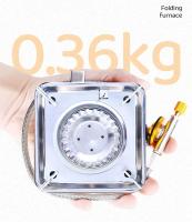 Estufa de camping plegable Piezo Encendido Fuego Feroz, válvula Reguladora de Fuego con Manguera de gas, Estufa de mochilero con Bolsa para al Aire Libre, camping, senderismo y picnic - details 0