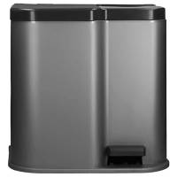 Curver Papelera doble pedal Deco gris claro cubos interiores 6L y 15L - details 1