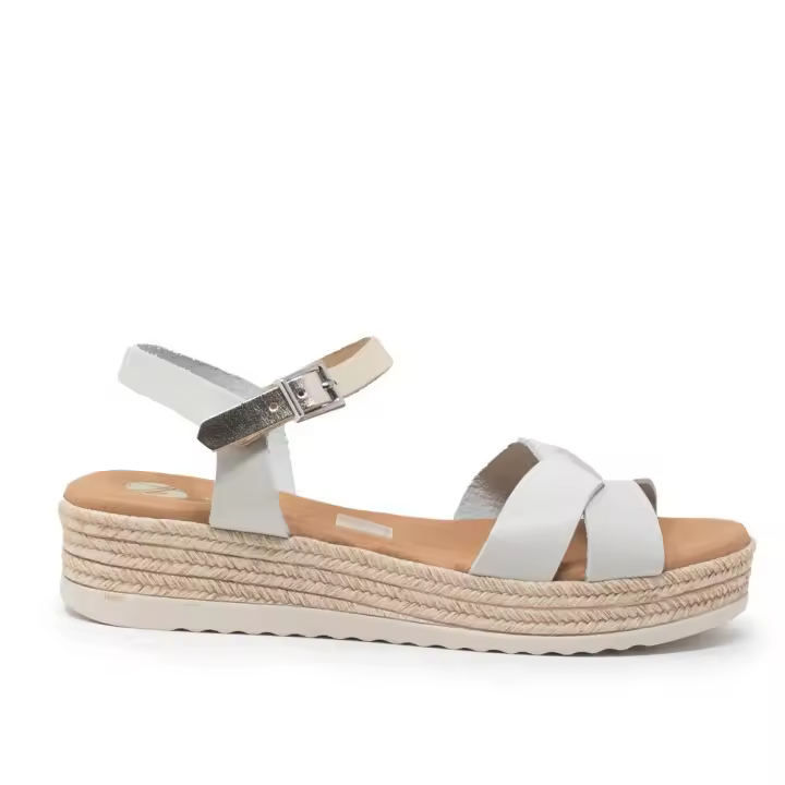 TINA KIZ 5693 HIELO Sandalias plataforma mujer 35153 25V SANDALIA PALA CRUZADA PLATAFORMA HIELO - 1