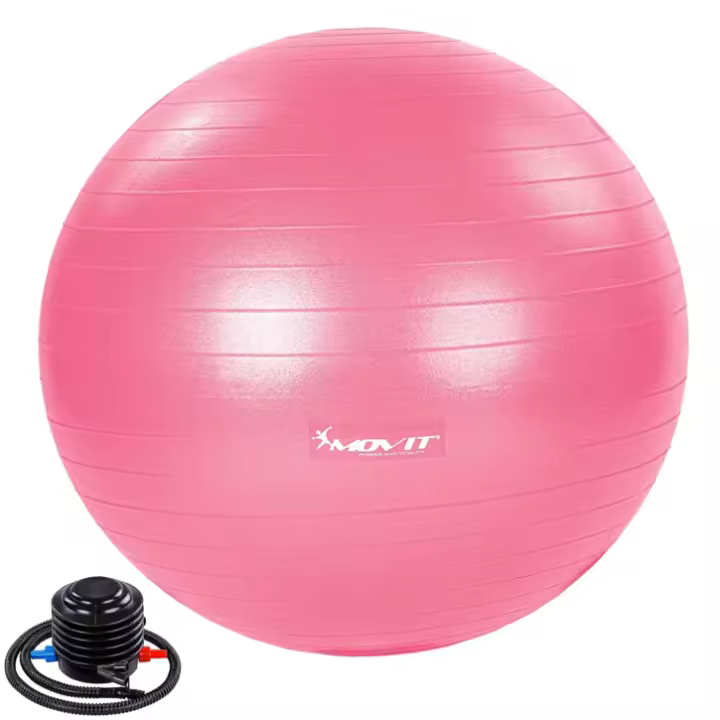 MOVIT® Fitball con bomba de pie, pelota de fitness, balón suizo - 1