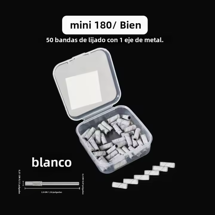 Kit De 50 Piezas De Bandas De Molienda Para Uñas Con Bit De Taladro Para Manicura Eliminador De Pulverización De Gel UV Acrílico Herramienta SandBands - 1