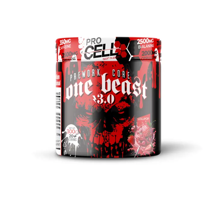Pre-entreno para Rendimiento Físico de Alta Intensidad - Procell PreWork Core Sabor Piruleta 300 gramos - Suplemento Deportivo Pre-Workout - 1