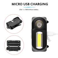Linterna Frontal LED Multi Función XPE+COB Para Pesca Nocturna Recargable Por USB Impermeable Con Modos De Iluminación Diversos - details 2
