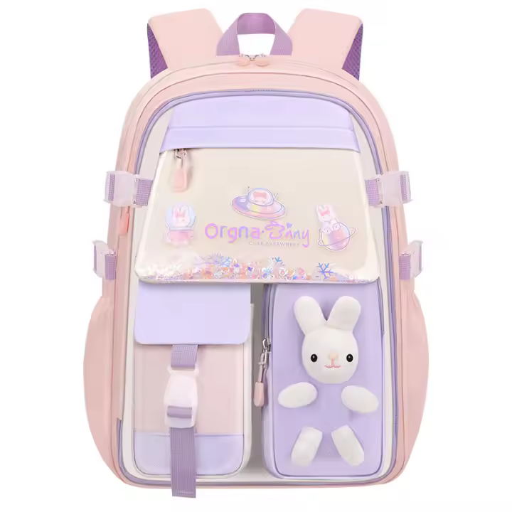 Linda Bolsa para computadora portátil para niños, adoptada para mochilas escolares de Estudiantes de Primal y Secundaria (Rose, Violeta, Azul) - 1