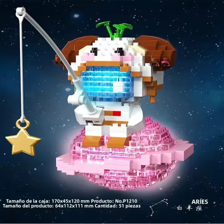 Juguetes De Construcción De Constelaciones Micro Partículas Bloques Pequeños Adorno Para Niñas Y Niños De 6 a 12 Años Material ABS - 1