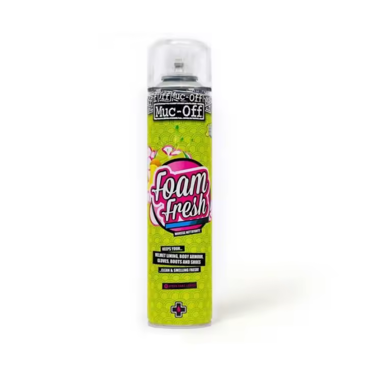 ESPUMA MUC-OFF FOAM FRESH LIMPIEZA INTERIOR ROPA/ZAPATILLAS/CASCO/PROTECTORES 400 ml - 1