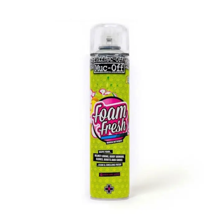 ESPUMA MUC-OFF FOAM FRESH LIMPIEZA INTERIOR ROPA/ZAPATILLAS/CASCO/PROTECTORES 400 ml - 1