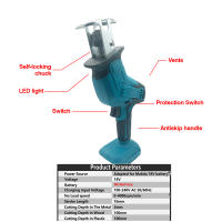 Sábanas Eléctricas Sin Cable Para Madera Y Metal Herramienta De Corte Portátil Con Batería Lithium Compatible Con Makita - details 0