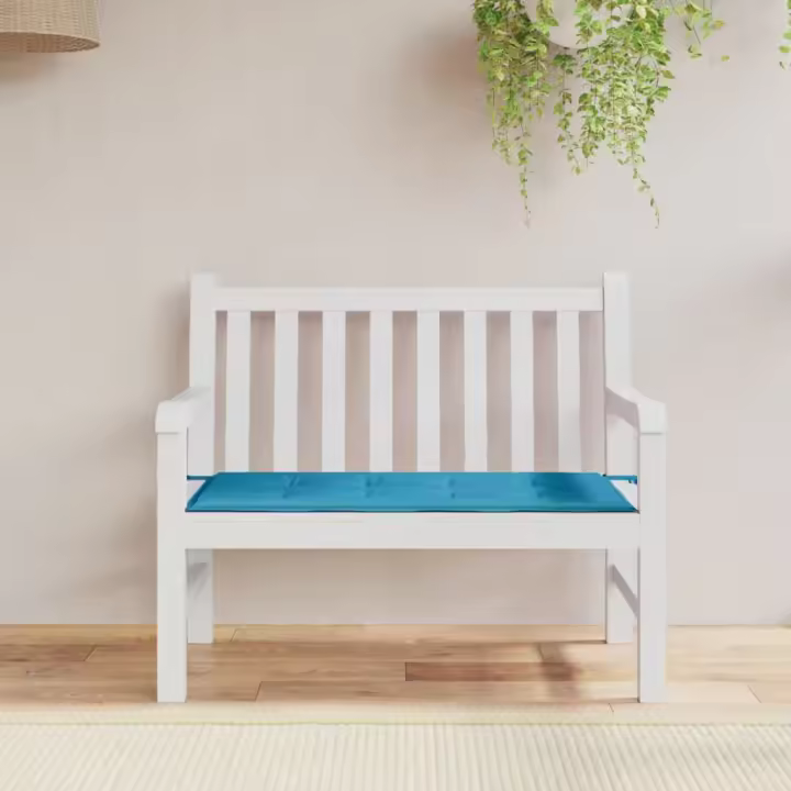 vidaXL Cojín banco jardín tela Oxford a rayas 100x50x3cm en color Azul y blanco/Rojo/Rojo vino tinto y más | acolchados duraderos para sofás de jardín terraza exterior - 1